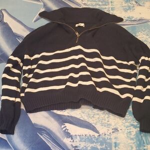 Hollister Dark Blue Ribbed Sweater